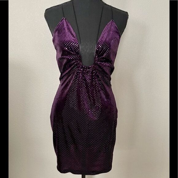 NWT Zara Ring Detail Shiny Dress - Picture 1 of 10